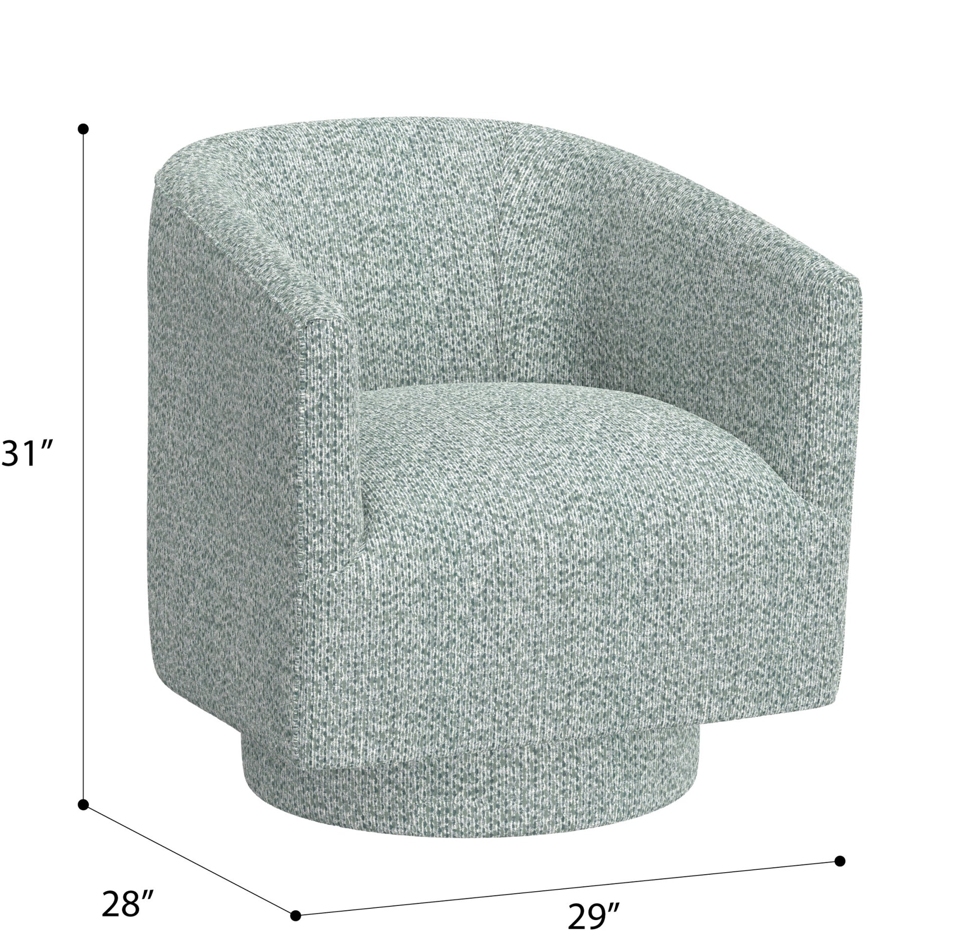 Bralin Blue Swivel Accent Chair Blue Foam Engineered Wood