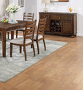 Contemporary Style 7Pc Dining Set Table W 4 Drawers 6X Side Chairs Ladder Back Walnut Finish Kitchen Dining Room Wood Dining Room Solid Wood Rubberwood Rectangular Dining Table With Chair Wood Wood Walnut Ladder Back Seats 6 60 Inches