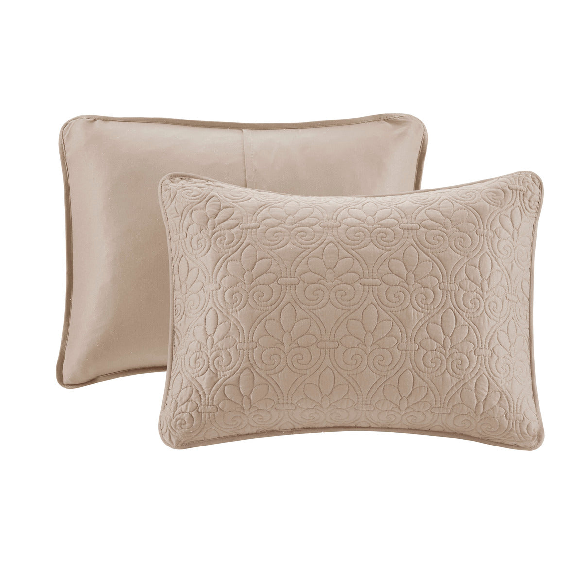 Reversible Bedspread Set Khaki Queen Khaki Cotton