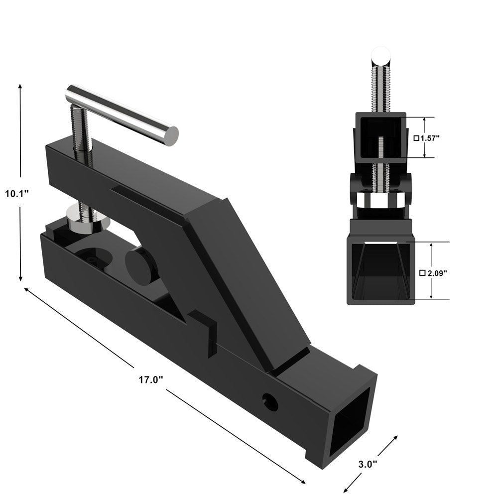 Clamp On Bucket Hitch Receiver Attachments Black Steel