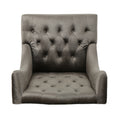 Toddman Hi Back Club Chair Grey Velvet