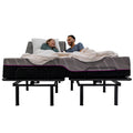 Re11 Inch Flex Head Memory Foam Mattress And Adjustable Base Bundle, King Size Grey Foam Foam