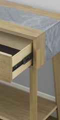 Calgary Sintered Stone Sofa Table Brown Brown Wood