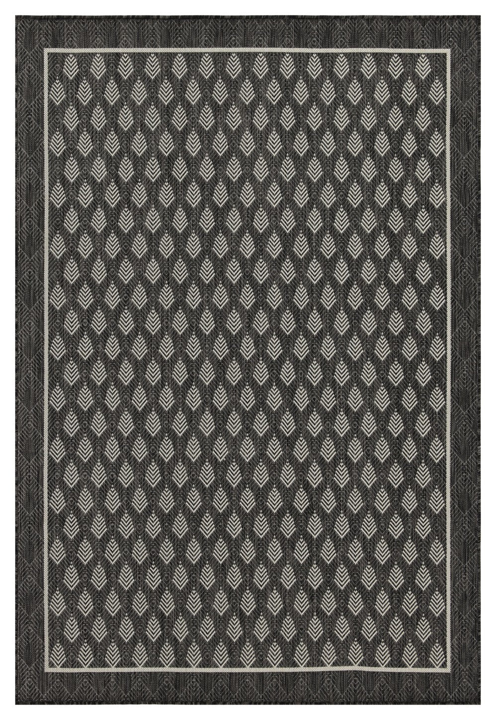 Sunshine Gc Har2008 Anthracite 7 Ft. 10 In. X 10 Ft. 3 In. Indoor Outdoor Area Rug Anthracite Polyester Polypropylene