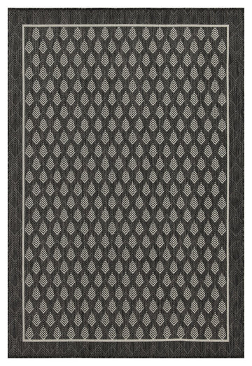 Sunshine Gc Har2008 Anthracite 5 Ft. 3 In. X 7 Ft. 3 In. Indoor Outdoor Area Rug Anthracite Polyester Polypropylene