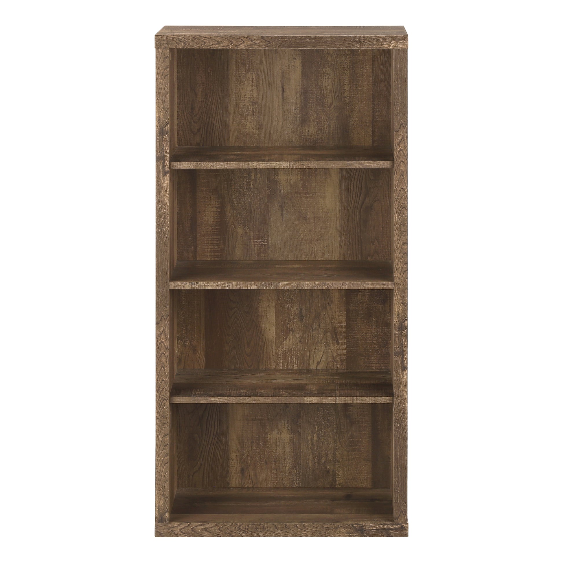 Bookshelf, Bookcase, Etagere, 5 Tier, 48"H, Office, Bedroom, Brown Laminate, Contemporary, Modern Brown Particle Board