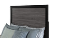 Soluto Grey And Black King Bed Black Gray Solid Wood Mdf