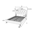 Majestic Arch 1Pc Queen Size Bed Adjustable Hb Grey Polyfiber Tufted Upholstered Wooden Bedframe Bedroom Furniture Box Spring Not Required Queen Gray Espresso Wood Bedroom