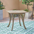 Hermosa 31.5'' Square Wood Table Grey Acacia Wood