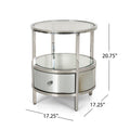 Side Table Clear Tempered Glass