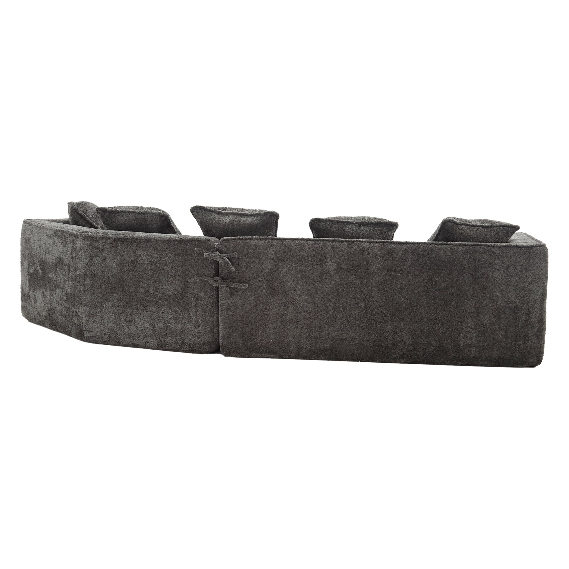 Coolmore Boucle Sofa 3 Seater For Living Room Oversized Comfy Sofa Unique Double Seat And Corner Construction For Apartment, Office Left Hand Facing Gray Gray Primary Living Space Foam Boucle 3 Seat