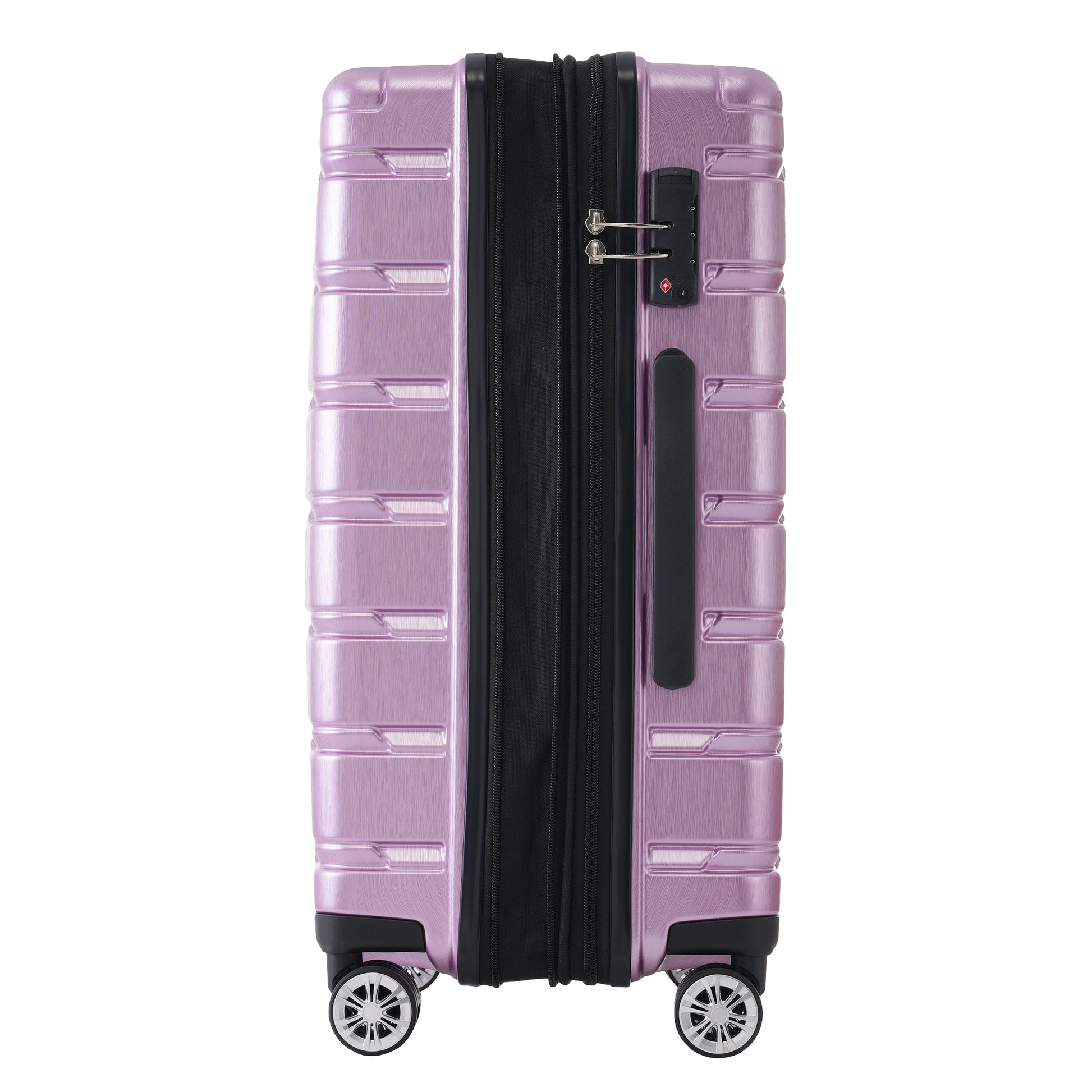 3 Piece Luggage Set Suitcase Set, Lightweight Durable Suitcase With Wheels And Tsa Lock, Expandable Travel Family Luggage For Men Women 20" 24" 27" Purple Abs Pc