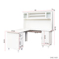 Home Office Computer Desk White Particle Board Mdf