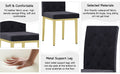 Table And Chair Set.Morden Luxurious Black Rectangular Patterned Dining Table With Glass Tabletop.Paried With 8 Dining Chairs, Modern Kitchen Upholstered High Backrest, Metal Leg. Black Gold Seats 8 Mdf Glass