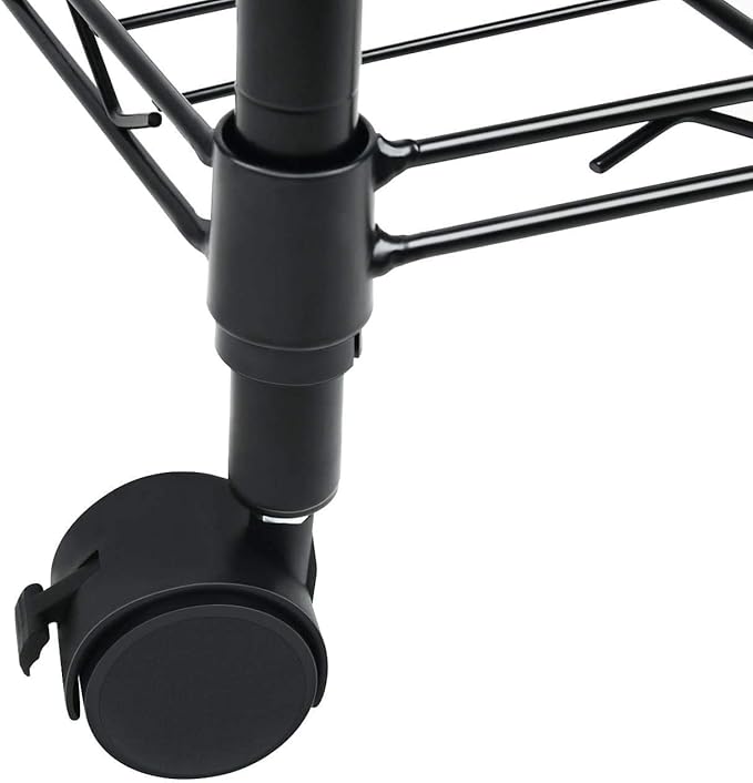 Heavy Duty 5 Shelf Shelving Unit 1250Lb Capacity, 29.92" D X 13.98" W X 62.99" H, 5 Tier, Black Black Iron