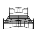 King Size Metal Bed Frame, Under Bed Storage Space, No Box Spring Needed, Durable Use, Black King Black Iron
