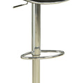 Swivel Adjustable Bar Stool, Black, Set Of 2 Black And Silver Fabric
