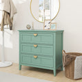 3 Drawer Cabinet, American Furniture,Suitable For Bedroom, Living Room, Study Light Green Mdf