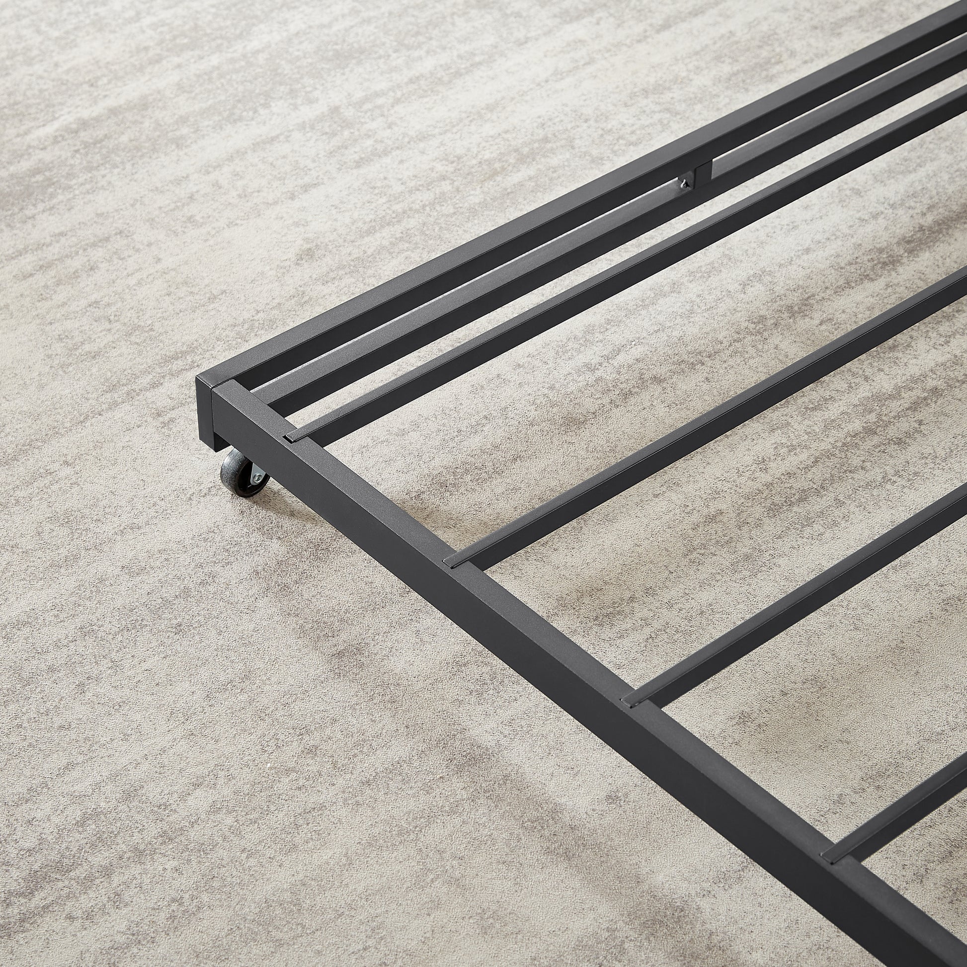 Daybed, Sofa Bed Metal Framed With Trundle Twin Size, Grey, 78.4''L X 41''W X 29.8''H. Twin Grey Iron