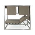 Heminger Daybed A Carton Seat Pannel Feet At The Bottom Of The Tube Vertical Connecting Tube Khaki Fabric