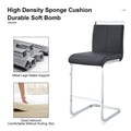 Table And Chair Set. A Rectangular Glass Dining Table With A 0.4 Inch Tempered Glass Tabletop And Mdf Board V Shaped Bracket, Paired With Chairs Consisting Of Pu Seat Cushions And Silver Metal Legs. Black Seats 4 Tempered Glass