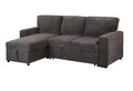 Territory Dark Grey Pull Out Sofa Bed Dark Gray Fabric 3 Seat