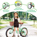 Multiple Colors,Girls Bike For 4 7 Years Old Kids,16 Inch Wheeltraining Wheels Included Cycling Mint Green Garden & Outdoor Steel