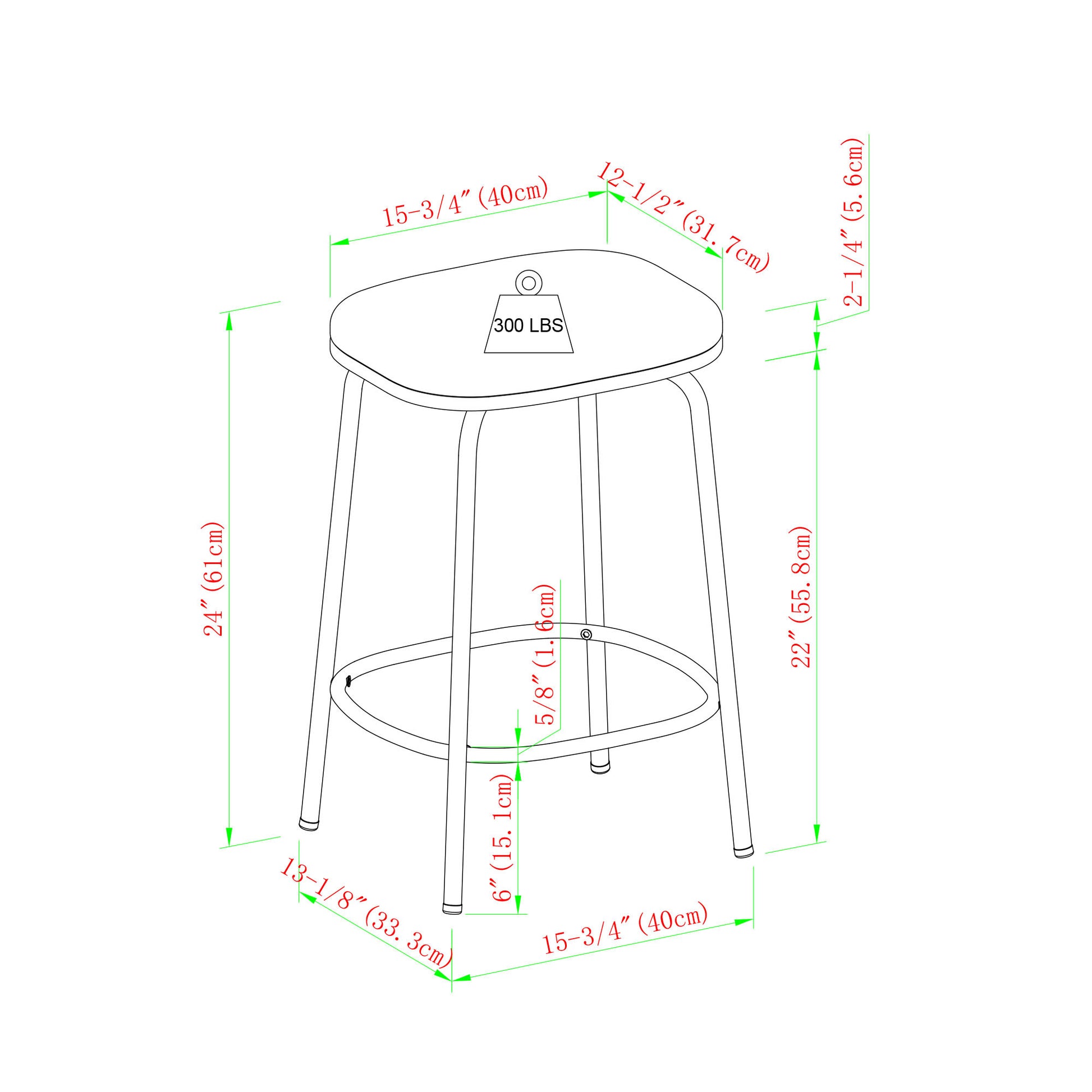 Modern Simple Counter Stool With Upholstered Seat, Set Of 2, Ivory Ivory Foam Steel