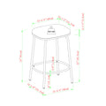 Modern Simple Counter Stool With Upholstered Seat, Set Of 2, Charcoal Charcoal Grey Foam Steel