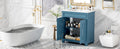 30 Inch Bathroom Vanity With Resin Sink, Freestanding Bathroom Vanity Set With Storage Shelf, Storage Cabinet For Bathroom, Solid Wood Frame Bathroom Cabinet, Blue Blue Bathroom Modern Solid Wood Mdf Resin