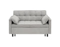 54.30 Inch Double Two Seat Casual Sofa With Pull Out Bed, Living Room Furniture, Light Grey Gray Corduroy 2 Seat