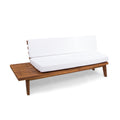 Hillcrest V Shaped 4 Piece Sofa Set White White Acacia Wood