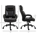 Vinsetto Big And Tall 400Lbs Executive Office Chair With Wide Seat, Computer Desk Chair With High Back Pu Leather Ergonomic Upholstery, Adjustable Height And Swivel Wheels, Brown Brown Faux Leather