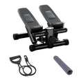 Mini Fitness Stepper, Hydraulic Fitness Stepper With Resistance Bands And Display, Silent Design, Weight Capacity 300Lbs, Portable Stepper For Total Body Workout,11.3