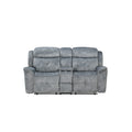 Fabric Upholstered Recliner Loveseat With Usb Charging Docks, Gray Gray Wood Fabric