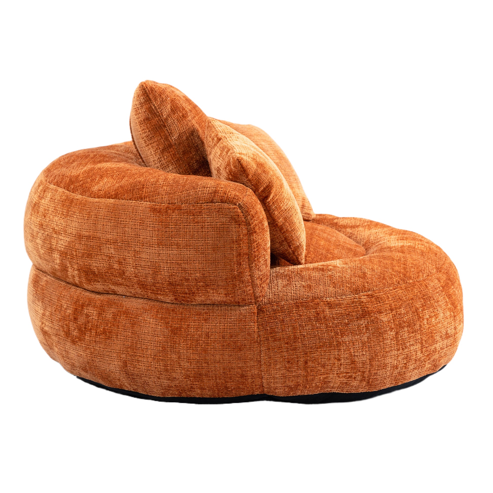 Coolmore Lazy Sofa Durable Comfort Lounger High Back Bean Bag Chair Couch With Three Pillows For Adults And Kids, Indoor & Outdoor, Single Gaming Sofa Chair For Bedroom,Office Orange Chenille Orange Foam Chenille 1 Seat