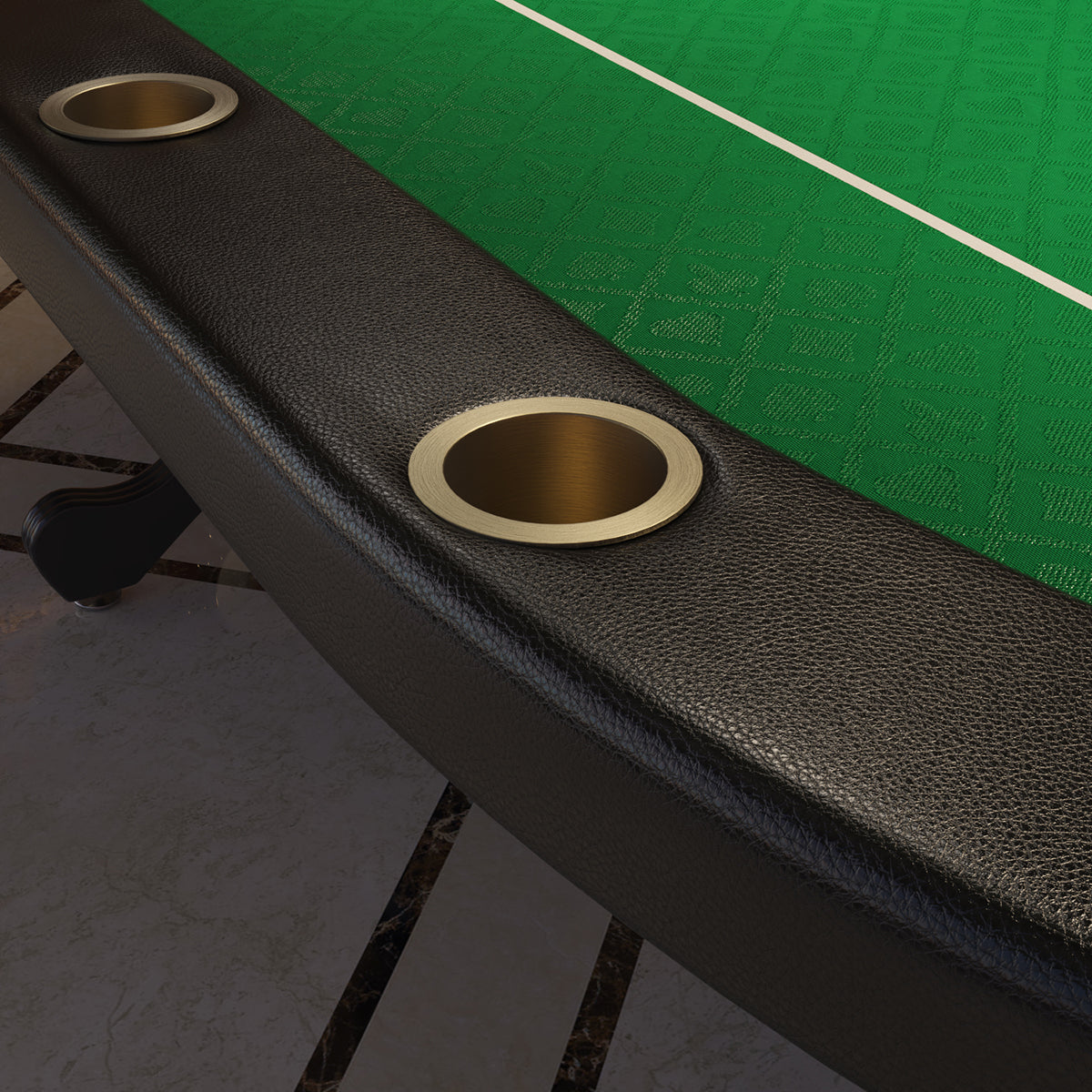 96" Oval Aura Poker Table For 10 Players Texas Holdem Poker Card With Bet Line Felt Surface Jumbo Cup Holders Green Green Primary Living Space Modern Wood