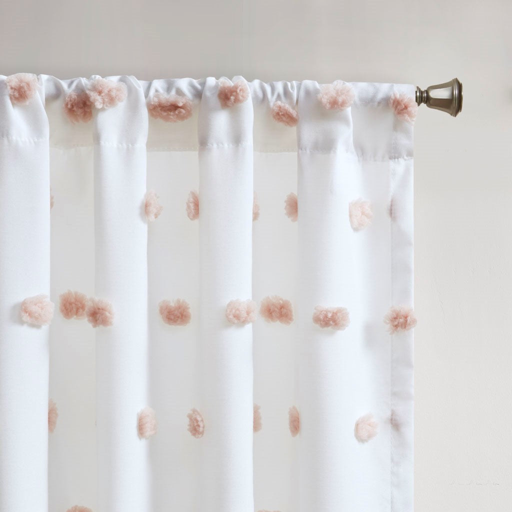 Pom Pom Embellished Curtain Panel Only 1 Pc Panel Multicolor Polyester