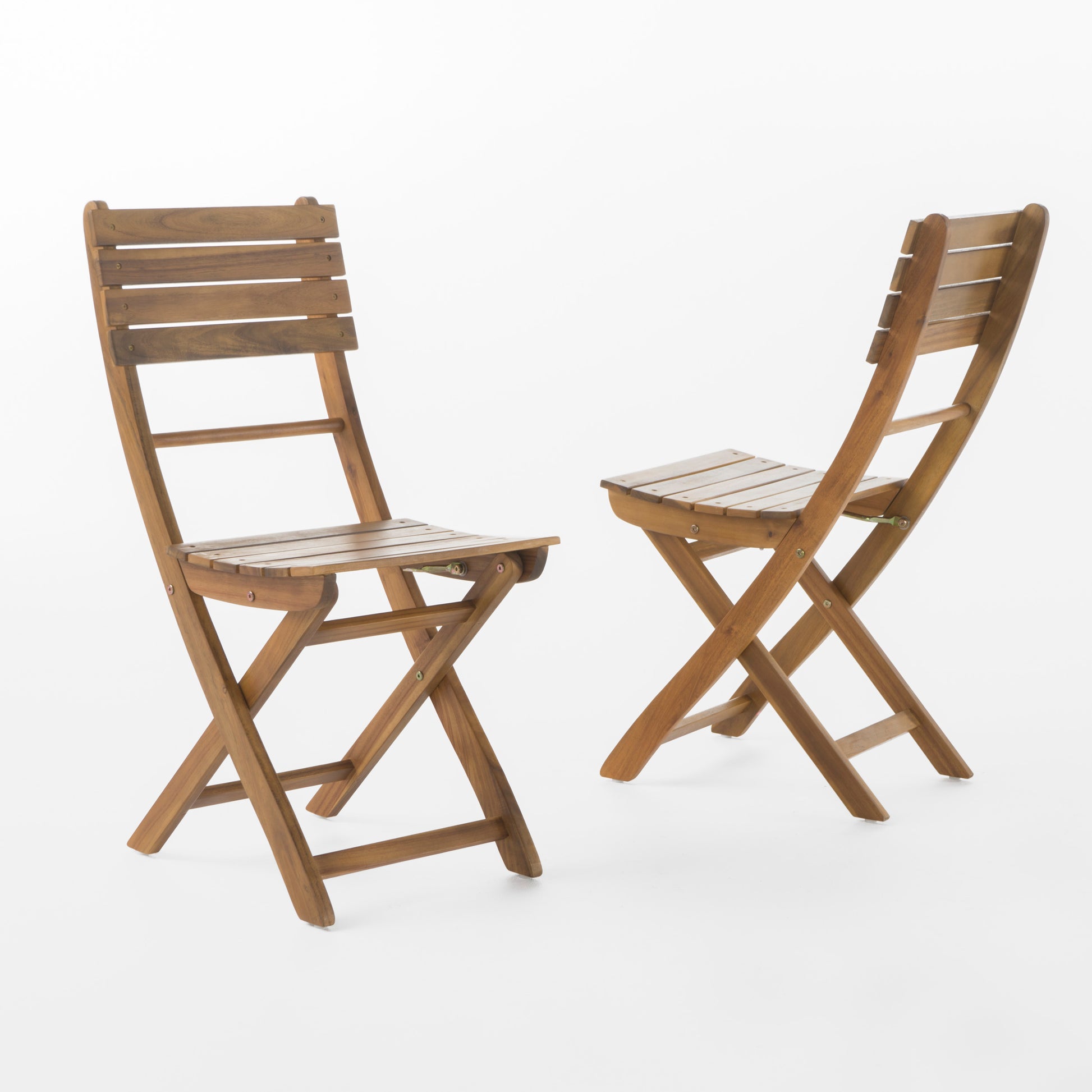 Positano 25 " Foldable Bistro Set, Natural Natural Acacia Wood