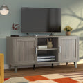 Briggs Modern 60 Inch Tv Stand For Tvs Up To 65 Inches, Stonewash Grey Finish Grey 60 69 Inches Mdf Mdf