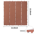 Plastic Interlocking Deck Tiles, 11.8