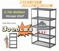 5 Tier Heavy Duty Metal Storage Shelves,Easy To Assemble,Adjustable,Storage Shelves For Basements, Garages And Kitchen, 78 