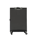 Softside Luggage Expandable 3 Piece Set Suitcase Upright Spinner Softshell Lightweight Luggage Travel Set 20Inch 24Inch 28Inch Black Fabric Plastic