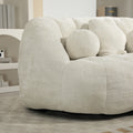 Coolmore Bean Bag Sofa Lazy Sofa Durable Comfort Lounger High Back Bean Bag Chair Couch For Adults And Kids, Indoor & Outdoor, Accent Floor Soft Lounge Chair White Chenille White Primary Living