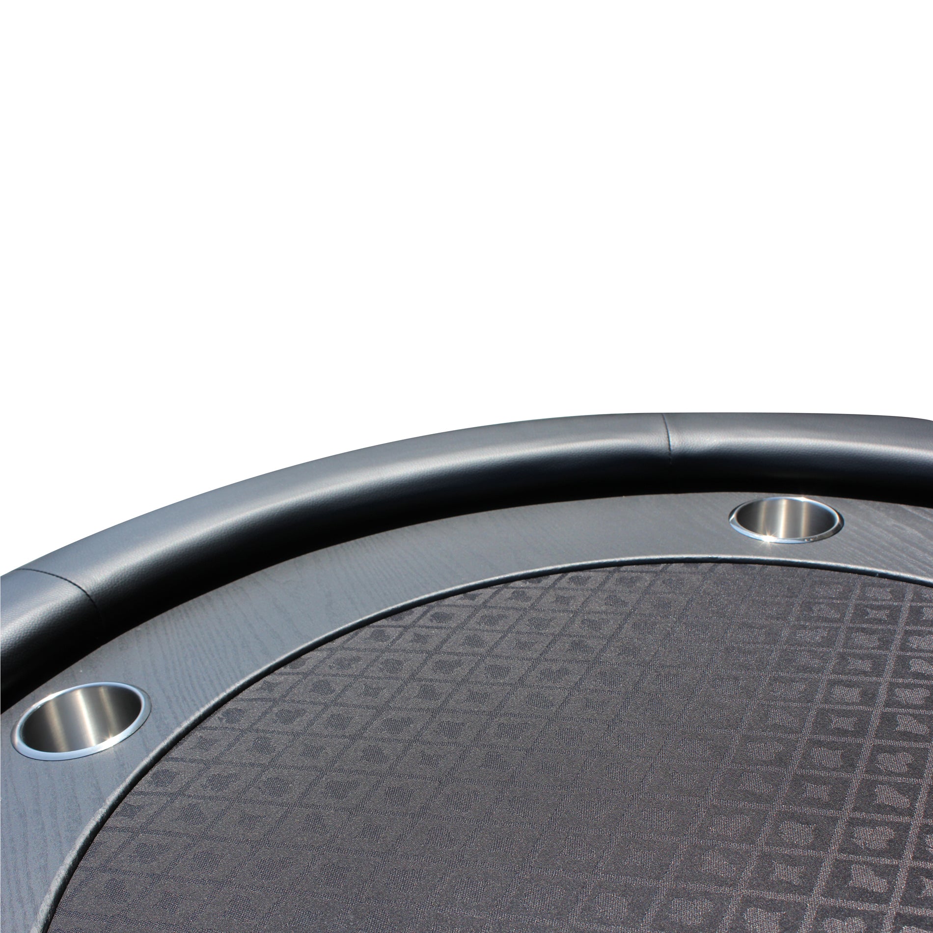 96" Poker Table 10 Player For Casino Game Texas Holdem Elite Oval Black Waterproof Felt With Racetrack Black Primary Living Space Modern Wood