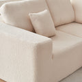 Luxury Modern U Shaped Sectional Sofa Couch, Large Modular Sherpa Fabric Couch For Living Room, High Density Foam, Comfortable, Easy Assembly, Perfect For Families And Entertaining Guests Beige Medium Soft Foam Sherpa 5 Seat