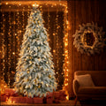 7.5Ft Artificial Christmas Tree With 400 Led Lights And 1200 Bendable Branches, Christmas Tree Holiday Decoration, Creative Decorated Trees, Xmas Tree Christmas Decorations Green Pvc