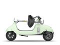 Electric Scooter With Foldable Seat W 35 Miles Operating Range & 15.5Mph Max Speed Green Green Aluminum