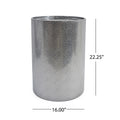 Metal Side Table Silver Iron