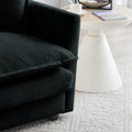 Comfort U Shaped Couch With Reversible Chaise, Modular Large U Shape Sectional Sofa, Double Extra Ottomans,Black Chenille Black Chenille 4 Seat